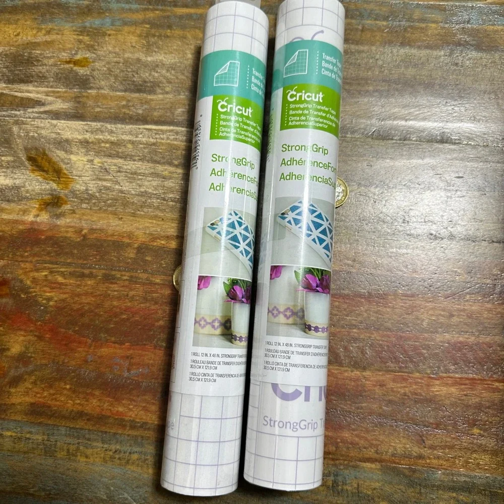 Cricut StrongGrip Transfer Tape 12 x 48 Inch 2 Rolls 2003574 Clear Grid